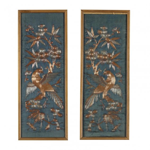 pair-of-chinese-gold-silver-on-silk-embroidered-panels