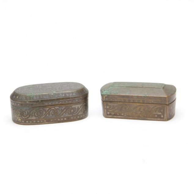 two-east-asian-silver-inlaid-betel-boxes