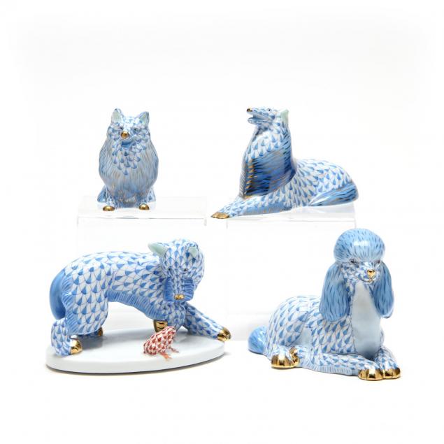 a-group-of-four-herend-dog-figurines