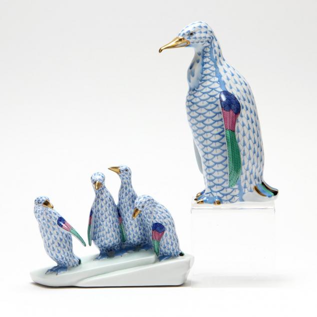 herend-blue-fishnet-penguins