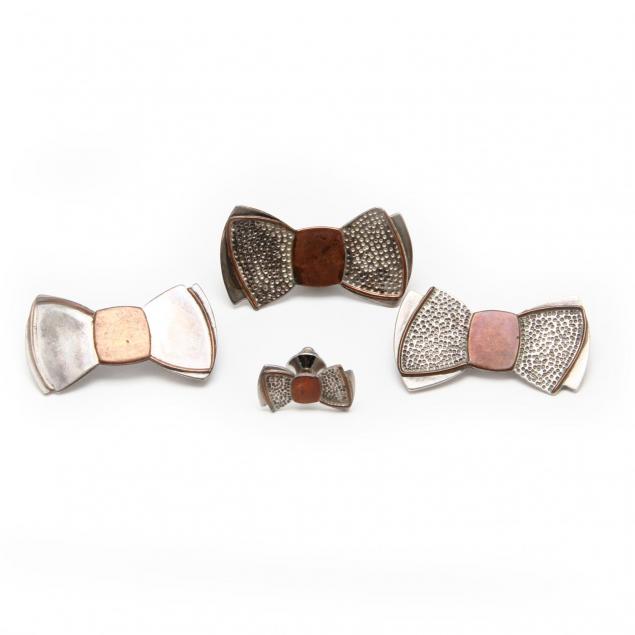 r-gervais-sterling-and-copper-bowtie-jewelry-suite