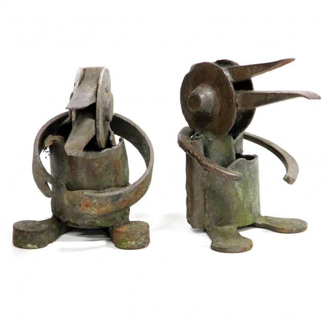 pair-of-industrial-found-object-penguin-figures