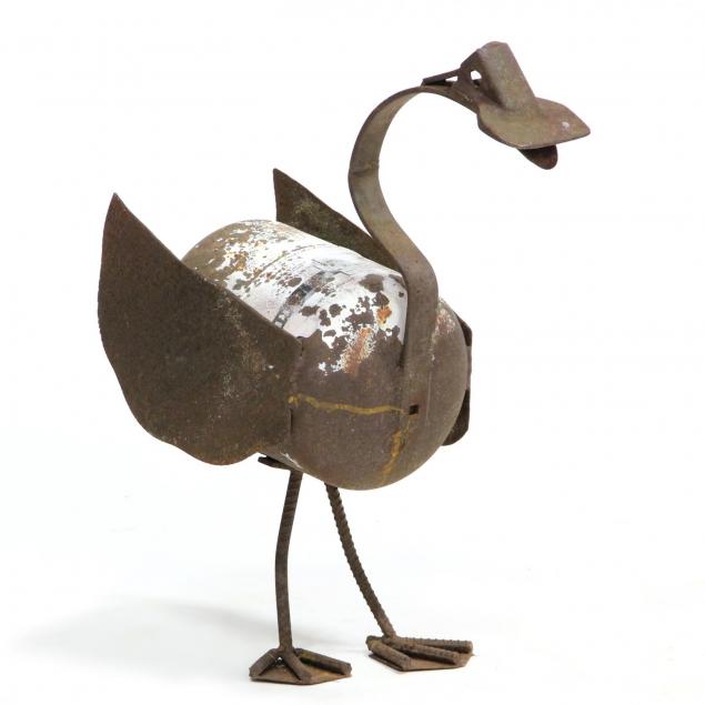 industrial-found-object-outdoor-sculpture-of-a-goose