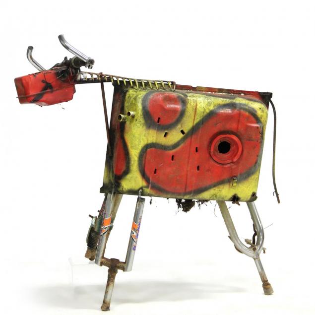 industrial-found-object-outdoor-sculpture-of-a-calf