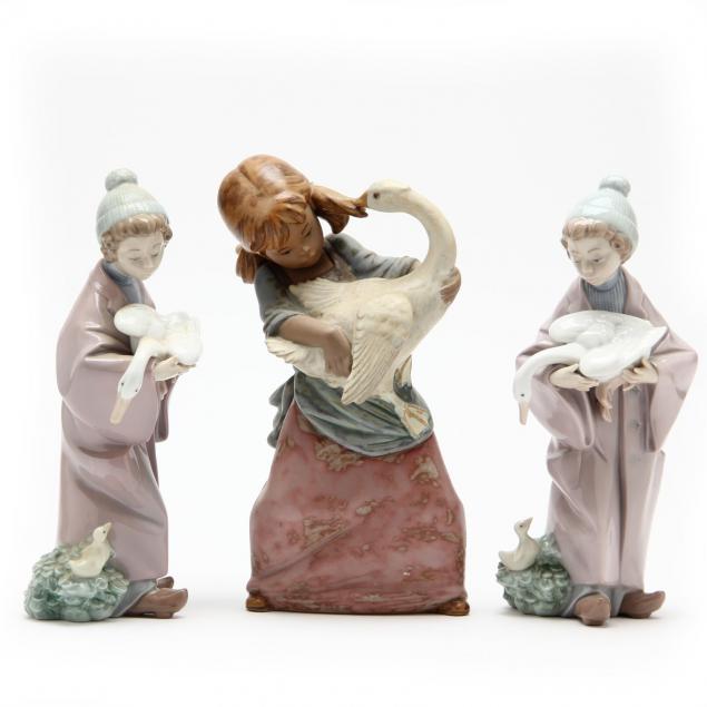 lladro-three-figures-with-geese