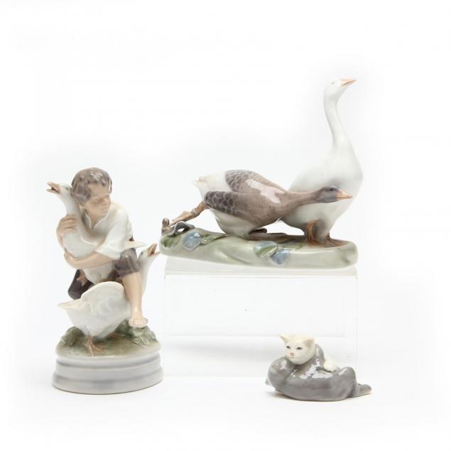 royal-copenhagen-three-porcelain-figures
