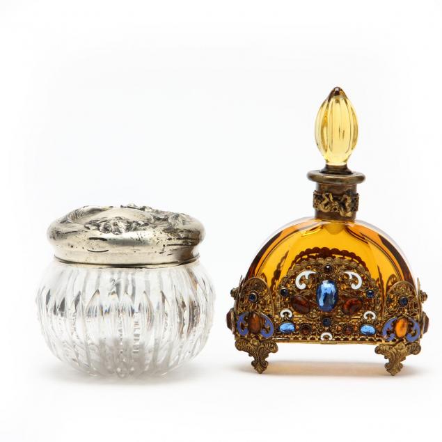 vintage-perfume-bottle-and-dresser-jar