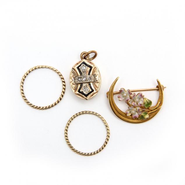 three-vintage-gold-jewelry-items