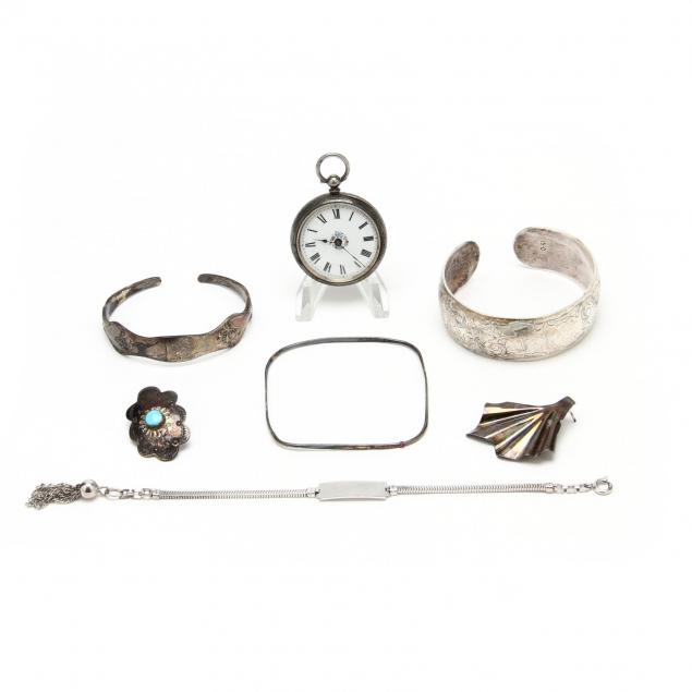 group-of-silver-jewelry