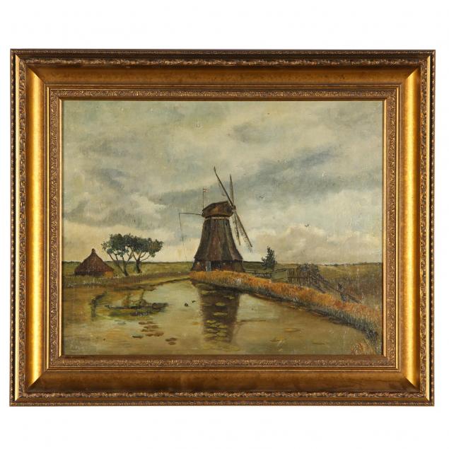 antique-painting-of-a-polder-landscape