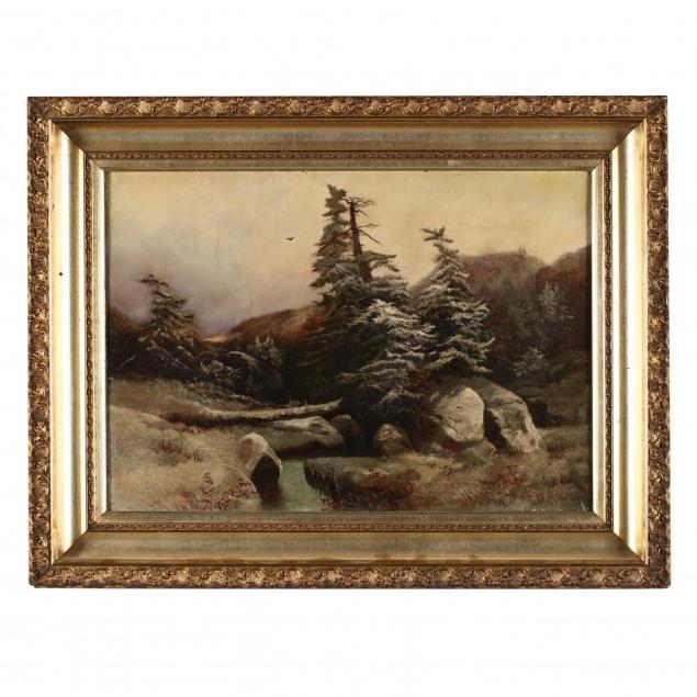 american-school-landscape-painting-of-firs-in-snow