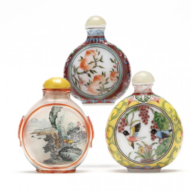 three-chinese-painted-snuff-bottles