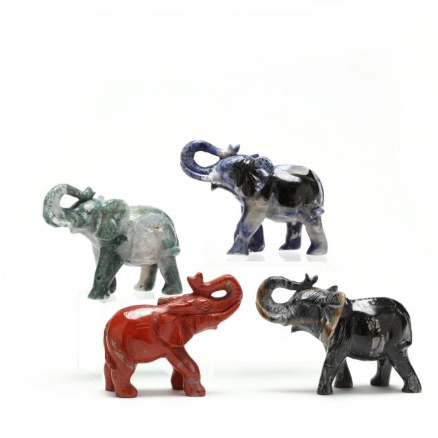 set-of-four-hard-stone-elephant-figurines