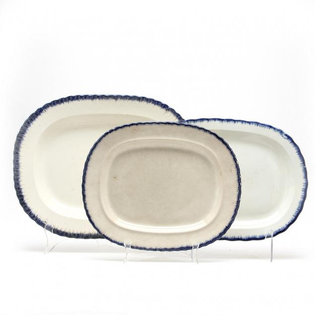 three-antique-feather-edge-platters