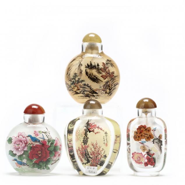 four-reverse-painted-snuff-bottles
