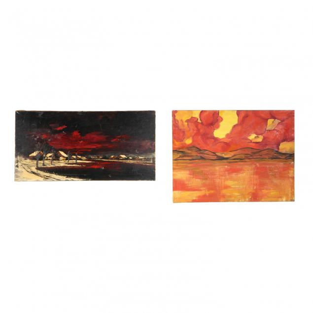 pair-of-20th-century-landscape-paintings