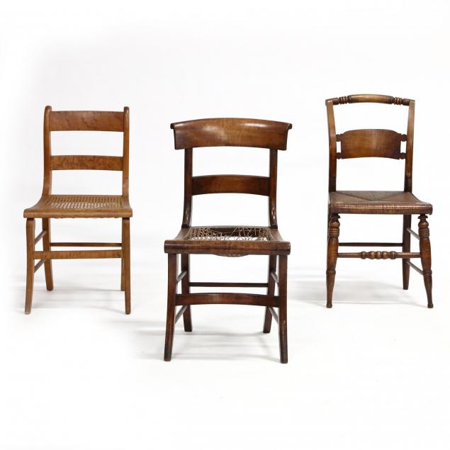 three-antique-maple-side-chairs