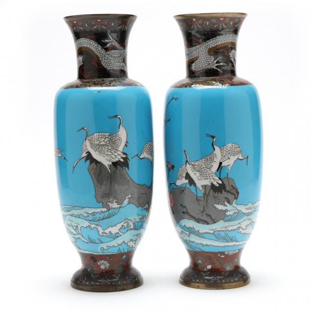 pair-of-antique-japanese-cloisonne-vases
