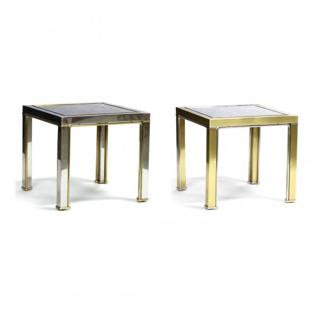 pair-of-modernist-steel-and-brass-tables