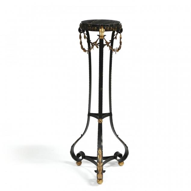vintage-spanish-iron-and-marble-stand