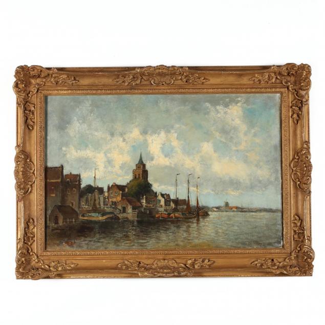 cornelis-antoni-van-waning-dutch-1861-1929-harbor-scene