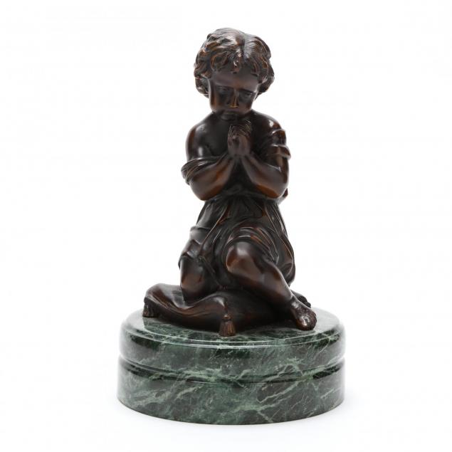 after-emile-pinedo-fr-1840-1916-bronze-sculpture-of-praying-girl
