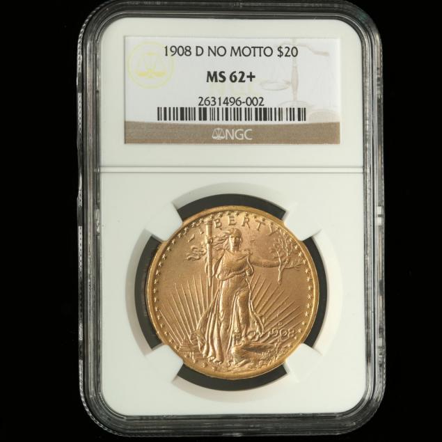 1908-d-no-motto-20-gold-st-gaudens-double-eagle