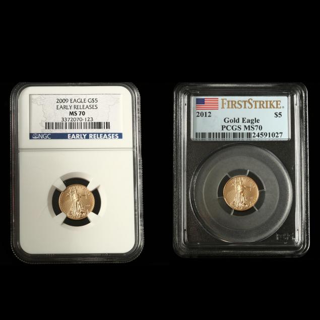 two-certified-ms70-5-gold-american-eagles