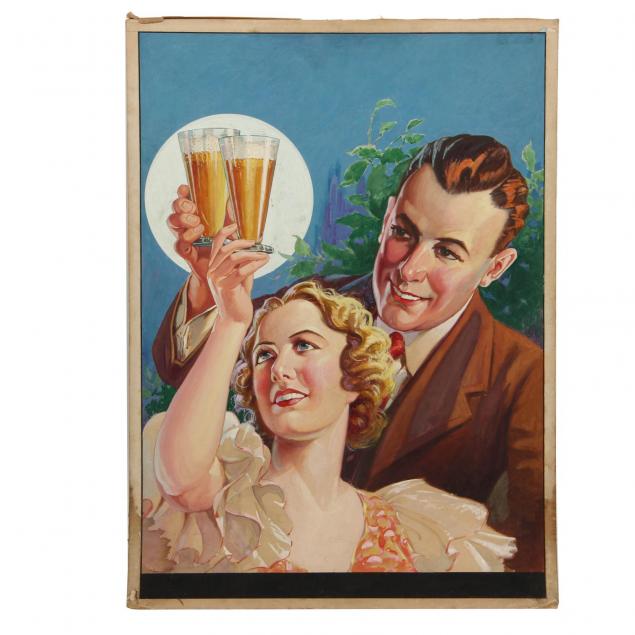 vintage-1935-beer-advertisement-painting