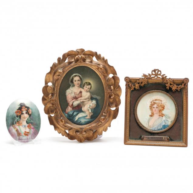 three-vintage-antique-portrait-miniatures