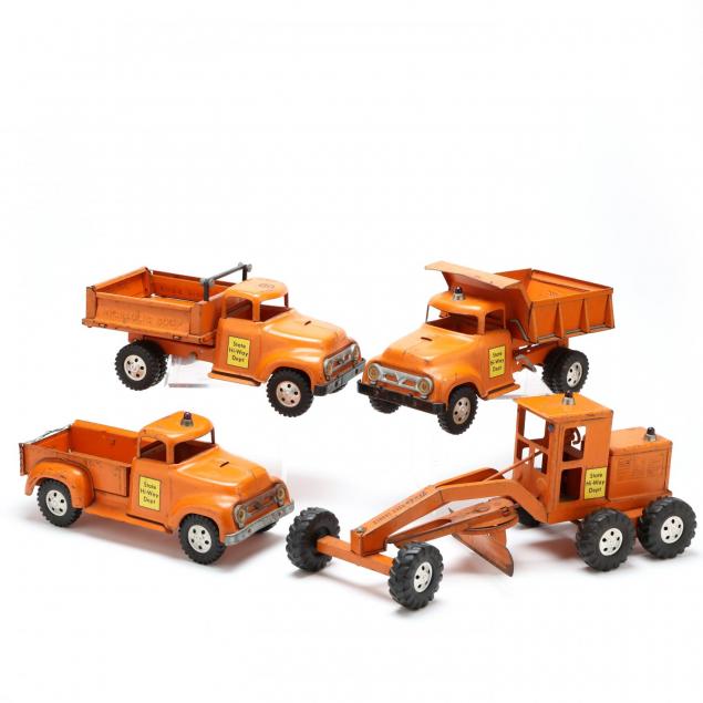 four-tonka-toys-sate-hi-way-dept-trucks