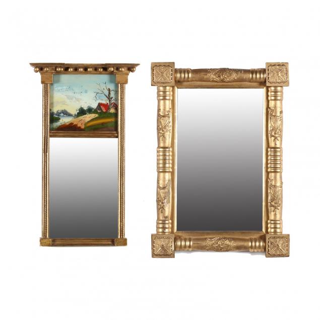 two-antique-diminutive-american-mirrors