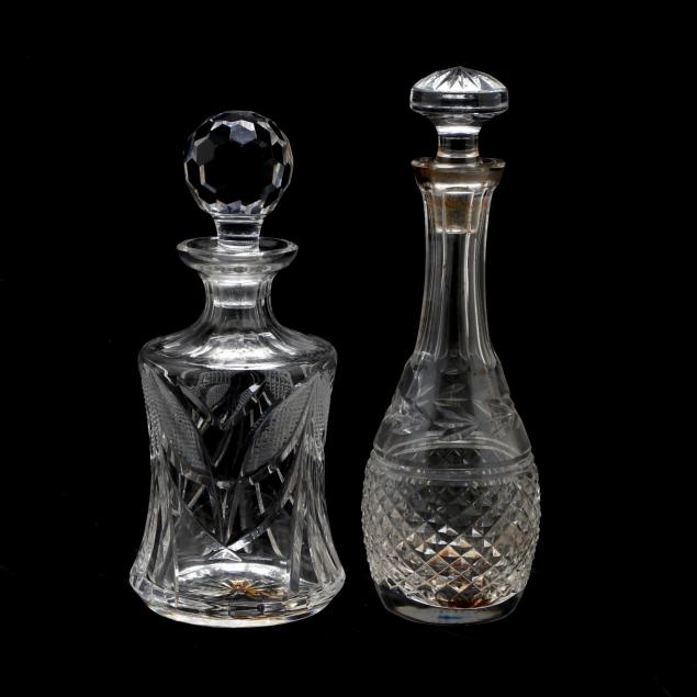 two-vintage-waterford-crystal-decanters