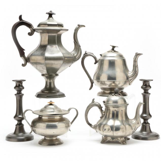 grouping-of-antique-pewter