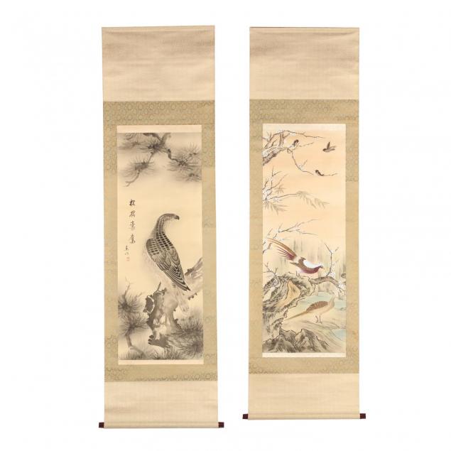 pair-of-japanese-paintings-with-an-eagle-and-pheasants