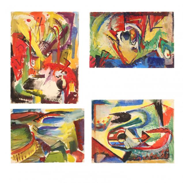 beulah-stevenson-ny-1890-1965-four-vibrant-mixed-media-works