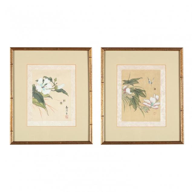 pair-of-chinese-paintings-on-silk-with-flowers-and-insects