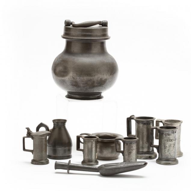 group-of-antique-pewter