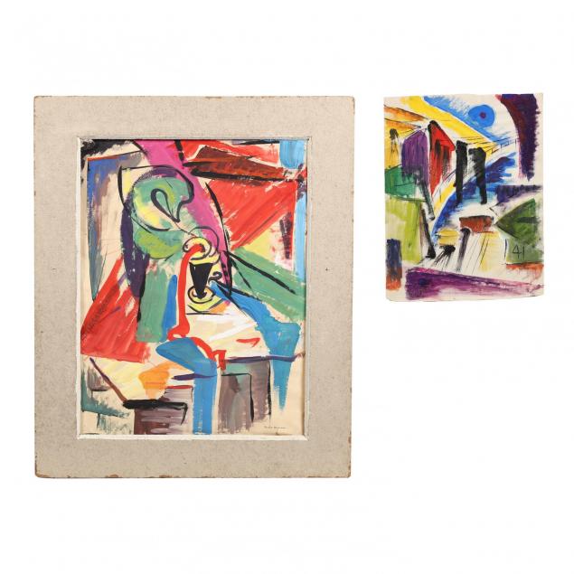 beulah-stevenson-ny-1890-1965-two-colorful-mixed-media-sketches