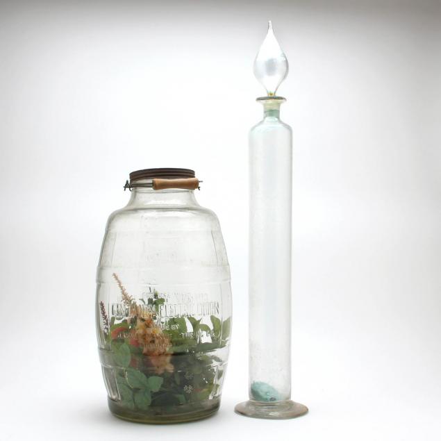 two-large-antique-glass-jars