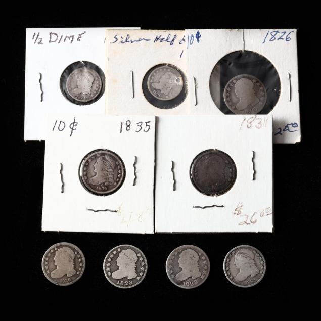 seven-capped-bust-dimes-and-two-capped-bust-half-dimes