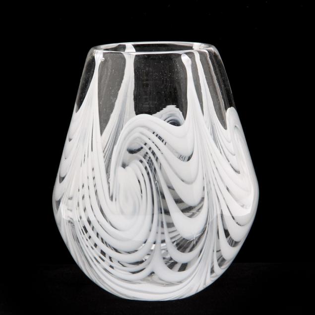 rich-miller-ct-20th-century-swirl-glass-vase