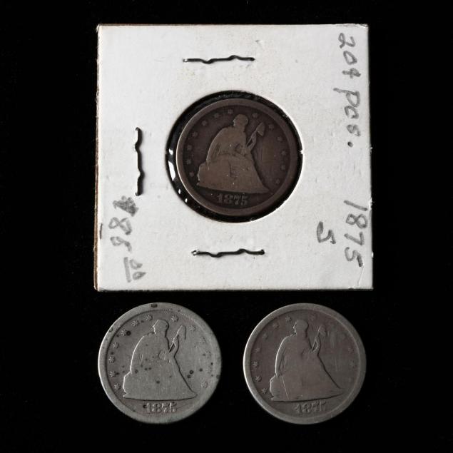 three-1875-s-20-cent-pieces