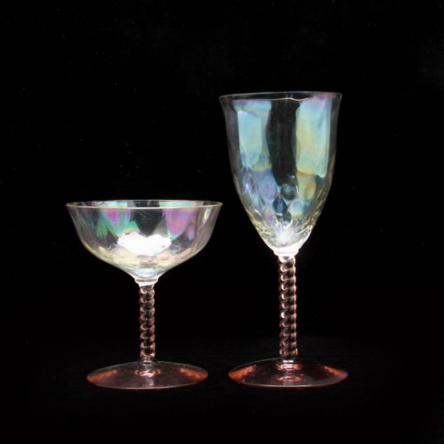 17-pieces-of-vintage-pink-luster-stemware