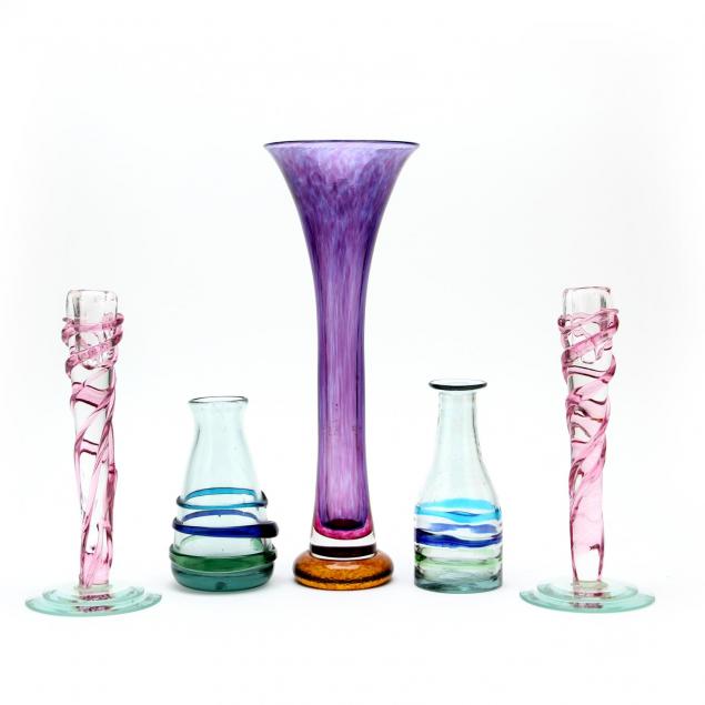 five-pieces-of-contemporary-art-glass