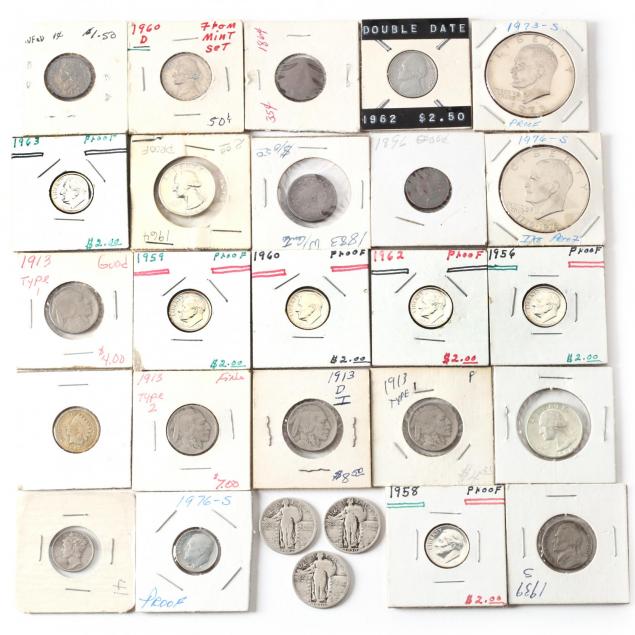diverse-group-of-27-miscellaneous-u-s-coins