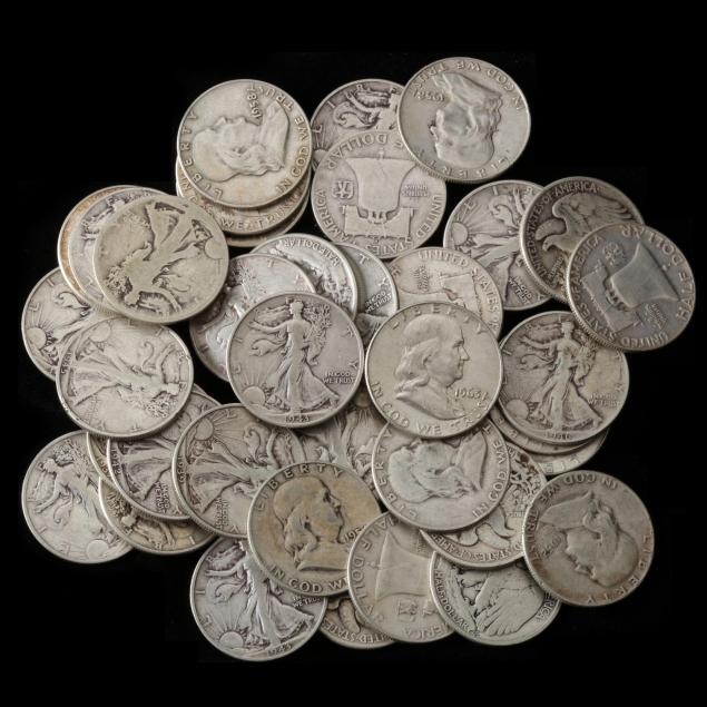 40-circulated-90-silver-half-dollars