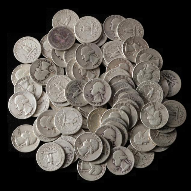 80-circulated-pre-1965-90-silver-quarters