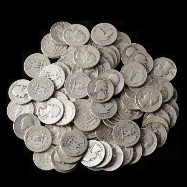 80-circulated-pre-1965-90-silver-quarters