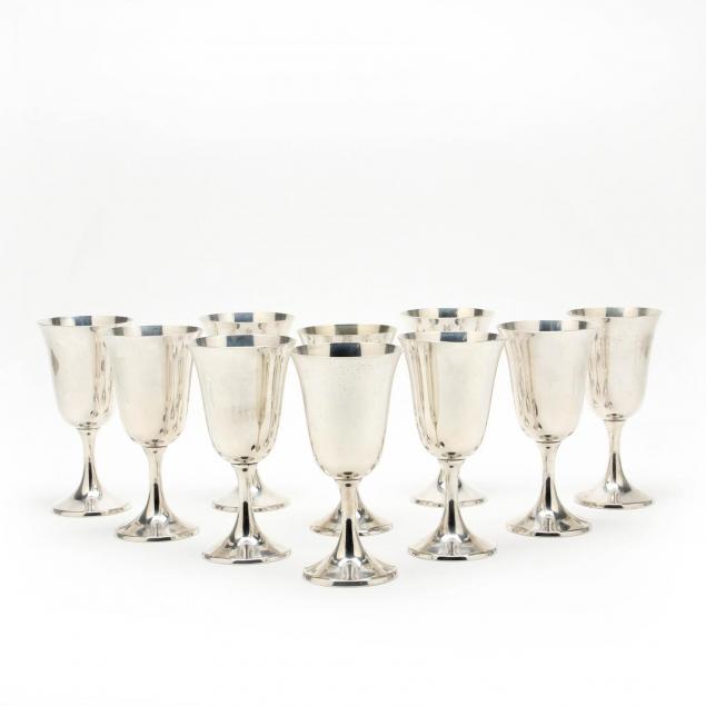 a-set-of-ten-sterling-silver-goblets